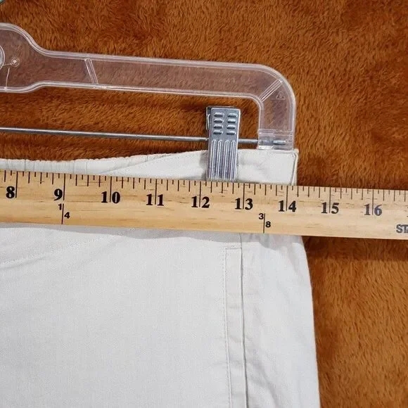 J. JILL Pants Womens Size 4 Tan Pull On Elastic Waist Straight Leg Linen Stretch - Picture 5 of 8